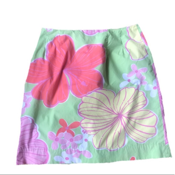 Lilly Pulitzer Dresses & Skirts - Vintage Lilly Pulitzer floral patterned skirt SZ 4